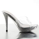 Fabulicious ELEGANT-401 - Clear/Silver 37 (US 7)