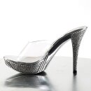 Fabulicious ELEGANT-401 - Clear/Silver 37 (US 7)