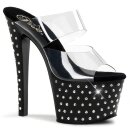 Pleaser STARDUST-702 - Schwarz/Klar