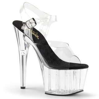 Pleaser ADORE-708 - Black/Clear 39 (US 9)