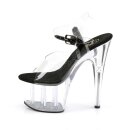Pleaser ADORE-708 - Black/Clear 39 (US 9)