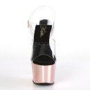 Pleaser ADORE-708 - Schwarz / Rose Gold 37 (US 7)
