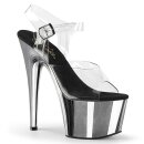 Pleaser ADORE-708 - Black / Silver 35 (US 5)