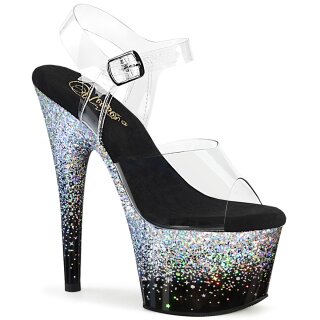 Pleaser ADORE-708SS - Schwarz/Silber 37 (US 7)