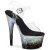 Pleaser ADORE-708SS - Schwarz/Silber 37 (US 7)