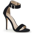 Pleaser AMUSE-10 - Samt Schwarz 42.5 (US 12)
