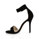 Pleaser AMUSE-10 - Samt Schwarz 42.5 (US 12)