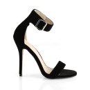 Pleaser AMUSE-10 - Samt Schwarz 42.5 (US 12)