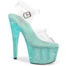 Pleaser BEJEWELED-708RRS - Aqua 42.5 (US 12)