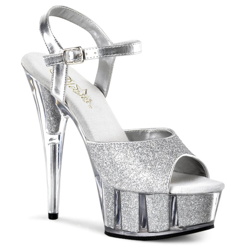Beige 15 cm Pleaser DELIGHT-613 Sandales femme à talon