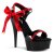 Pleaser DELIGHT-615 - Rot/Schwarz 38 (US 8)