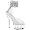 Pleaser DELIGHT-624RS-02 - White/Clear 36 (US 6)