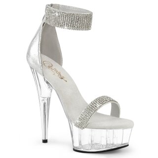 Pleaser DELIGHT-641 - White/Clear 35 (US 5)