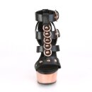 Pleaser DELIGHT-658 - Black/Rose Gold 36 (US 6)