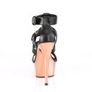 Pleaser DELIGHT-658 - Black/Rose Gold 36 (US 6)