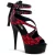 Pleaser DELIGHT-678LC - Rot/Schwarz