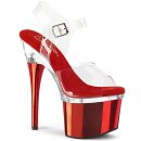 Pleaser ESTEEM-708 - Rot Chrom