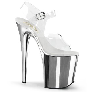 Pleaser FLAMINGO-808 - Silber Chrom 42.5 (US 12)