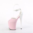 Pleaser FLAMINGO-868 - Lack Baby Pink/Wei&szlig; 37 (US 7)