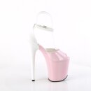 Pleaser FLAMINGO-868 - Lack Baby Pink/Wei&szlig; 37 (US 7)
