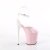 Pleaser FLAMINGO-868 - Lack Baby Pink/Weiß 37 (US 7)