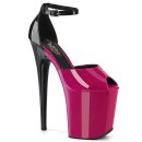 Pleaser FLAMINGO-868 - Lack Schwarz/Fuchsia