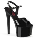 Pleaser PASSION-709 - Lack Schwarz 38 (US 8)