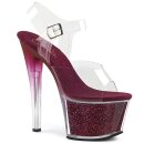 Pleaser SKY-308G-T - Klar/Beere