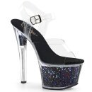 Pleaser SKY-308GF - Klar/Schwarz