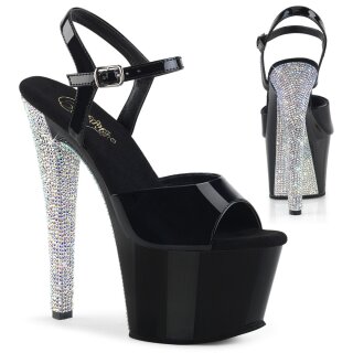 Pleaser SKY-309CHRS - Black/Silver 41.5 (US 11)