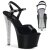 Pleaser SKY-309CHRS - Black/Silver 41.5 (US 11)