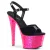 Pleaser SKY-309UVLG - Schwarz/Neon Pink