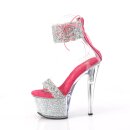 Pleaser SKY-327RSI - Silber / Hot Pink 35 (US 5)
