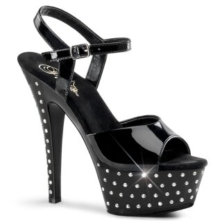 Pleaser STARDUST-609 - Schwarz 36 (US 6)