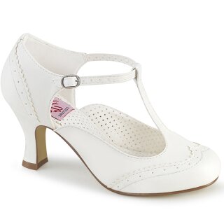 Pin Up Couture FLAPPER-26 - White 41.5 (US 11)