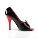 Pleaser SEDUCE-216 - Lack  Schwarz/Rot 44 (US 13)