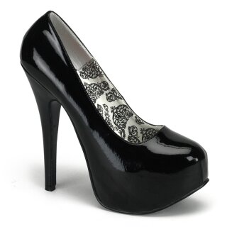 Bordello TEEZE-06 - Lack Schwarz 39 (US 9)