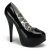 Bordello TEEZE-06 - Lack Schwarz 39 (US 9)