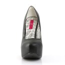 Pleaser Pink Label TEEZE-06W - PU Black  42.5 (US 12)