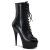 Pleaser DELIGHT-1020 - Leder Schwarz 40 (US 10)