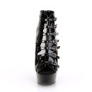 Pleaser DELIGHT-600-11 - Lack Schwarz 38 (US 8)