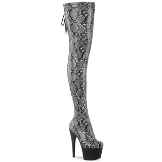 Pleaser ADORE-3008SP - Grey Snake Print 41.5 (US 11)