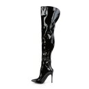 Pleaser COURTLY-3012 - Patent Black 45 (US 14)
