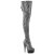 Pleaser DELIGHT-3008SP - Grey Snake Print 36 (US 6)