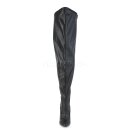 Pleaser Pink Label SEDUCE-3000WC  - PU Black 38 (US 8)