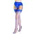 Gio Stockings Cuban Heel Seamed Nylons - Sapphire Blue