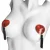 Coquette Herz Pailletten Nippel Pasties - Rot