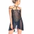 Patrice Catanzaro Neckholder Mesh Minikleid - Schwarz