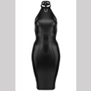 Noir Handmade Neckholder Wetlook Pencil Kleid F160