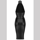 Noir Handmade Neckholder Wetlook Pencil Kleid F160
